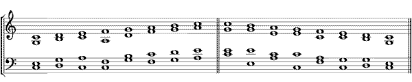 Partitura escala armonizada
